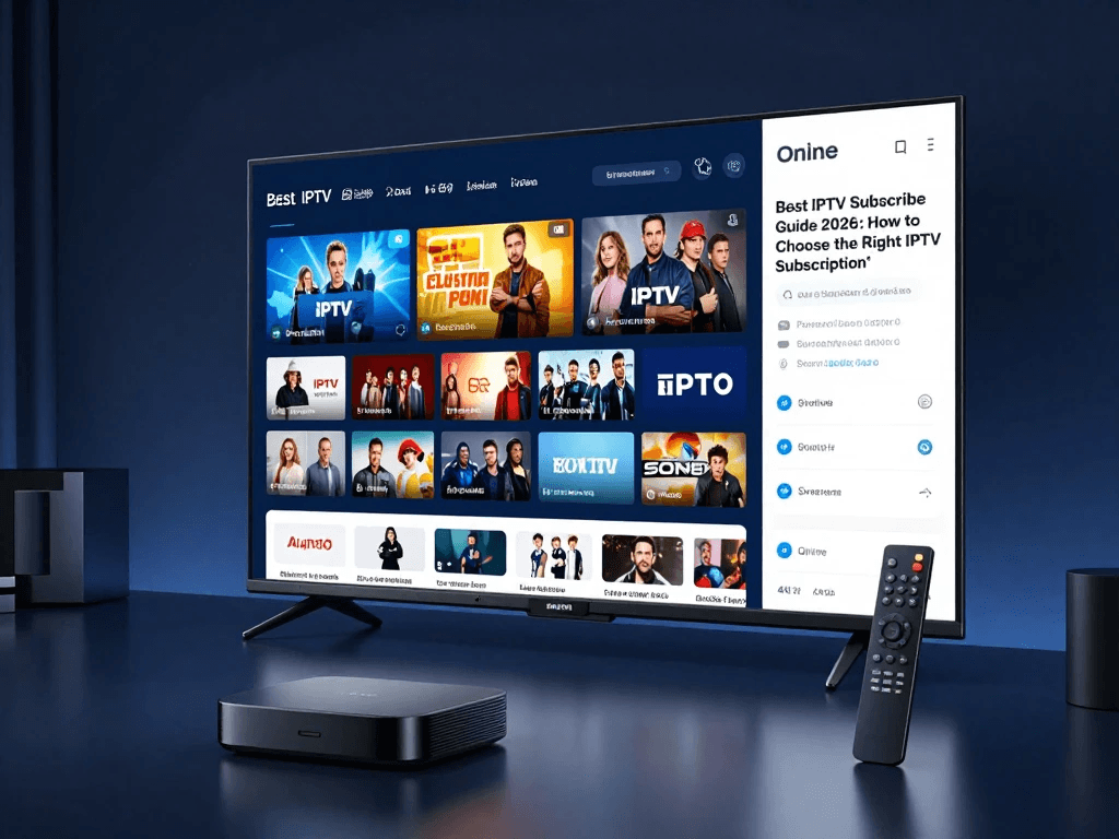 IPTV subscription features including EPG VOD and HD streaming