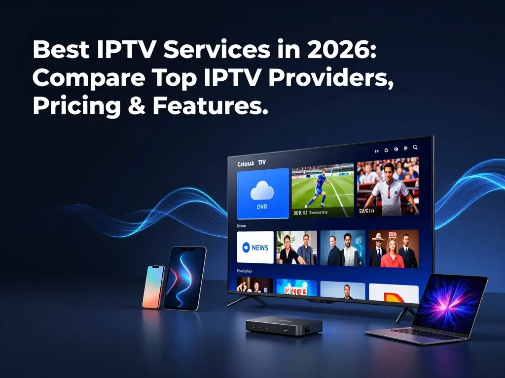 IPTV providers comparison showing pricing, channels, DVR and streaming features