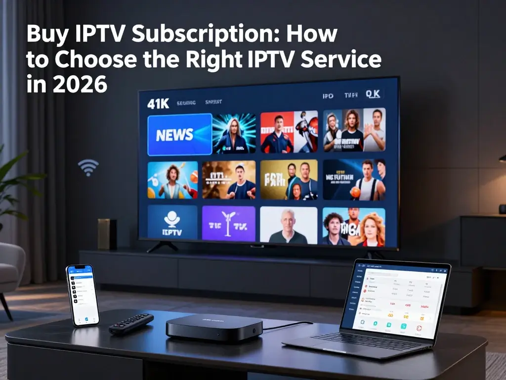 IPTV streaming service on a modern Smart TV