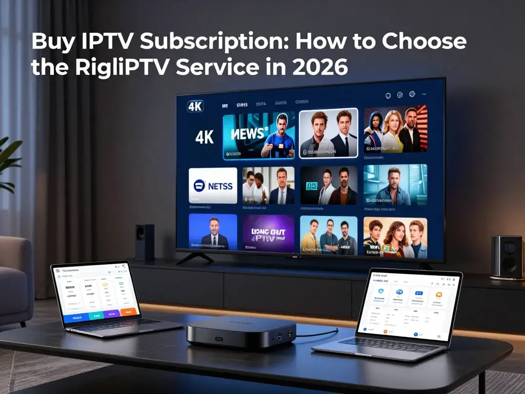 IPTV streaming on TV, streaming device, smartphone and tablet