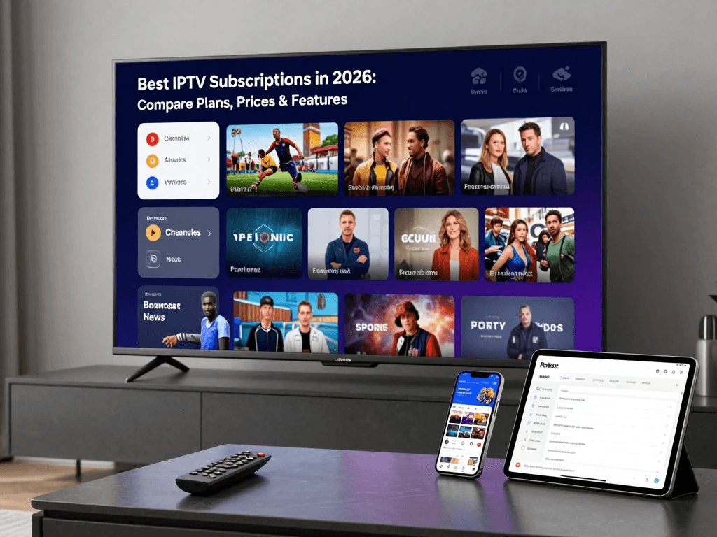IPTV subscription with 4K streaming EPG live TV and sports