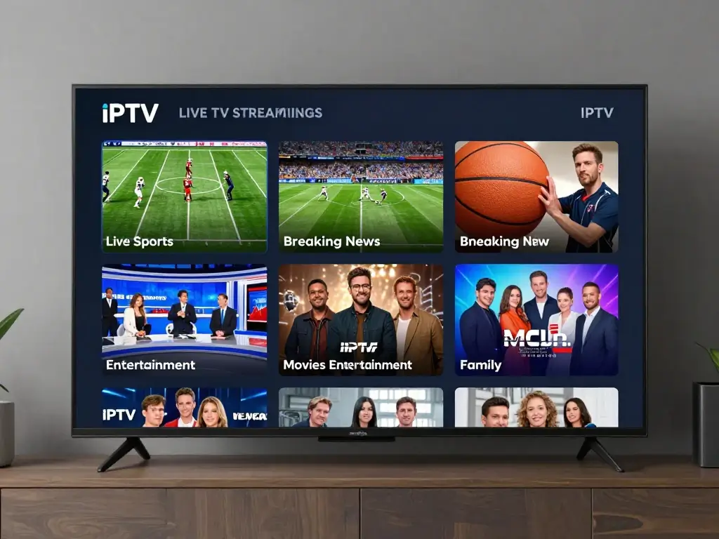 IPTV USA channels including sports, news, movies, and entertainment