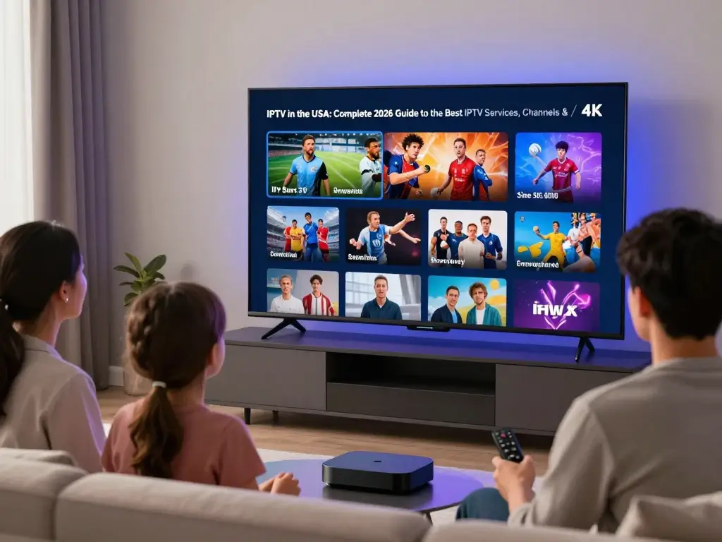 IPTV channels USA live TV streaming interface