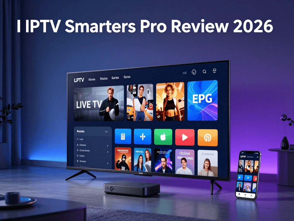 IPTV Smarters Pro supported devices including smart TV and smartphone