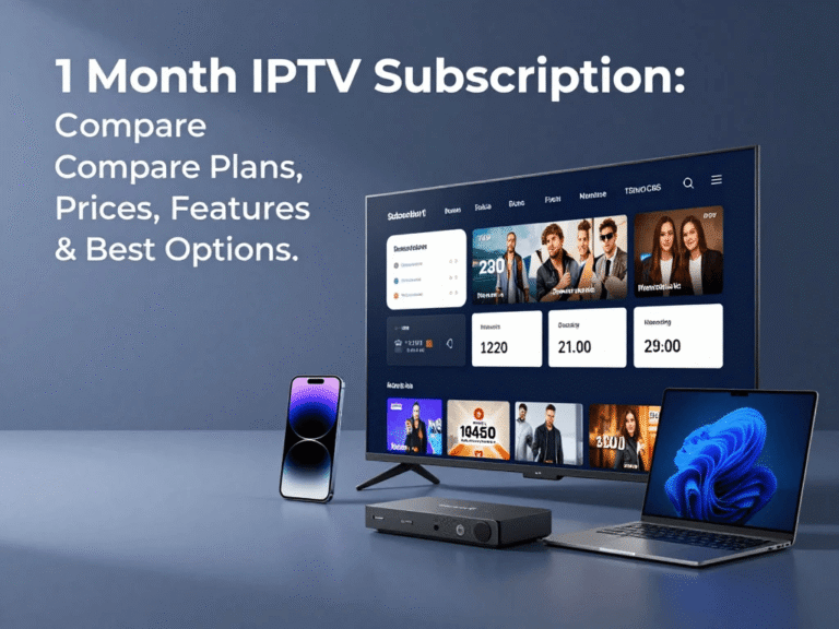 1 Month IPTV Subscription plans and streaming options in the USA