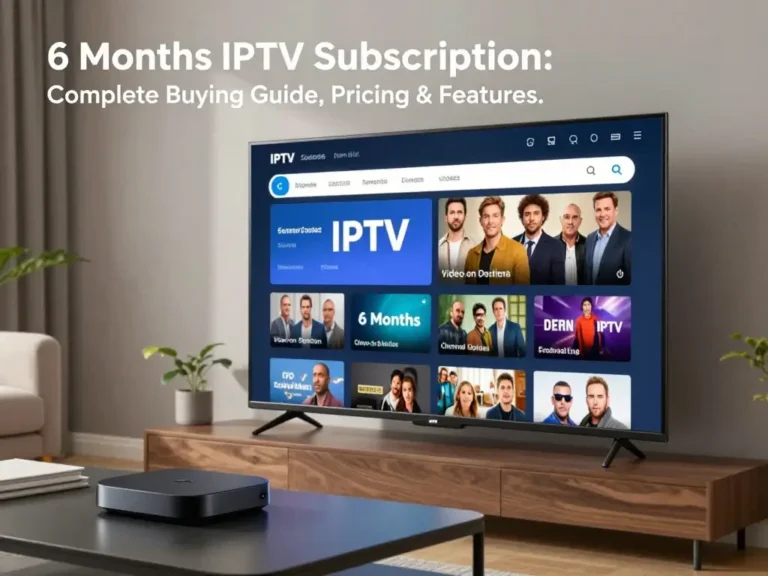 6 Months IPTV Subscription guide on a modern smart TV