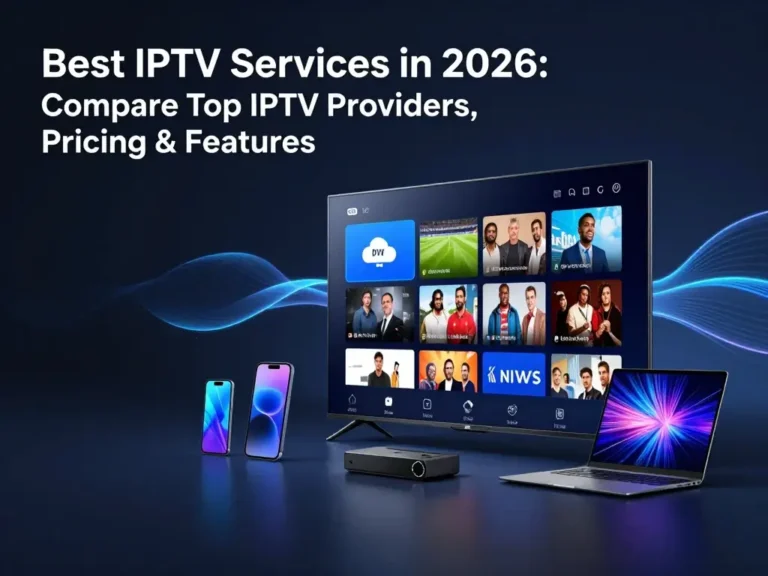 Best IPTV services in 2026 displayed on a smart TV